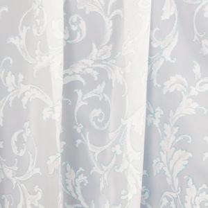 Fehér voila kész függöny fehér kék ezüst mintával 150x250cm