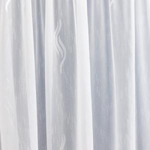 Fehér voila kész függöny fehér nyírt mintával Hullám DN. 160x350cm