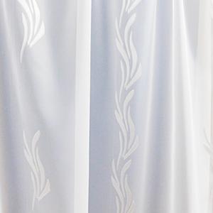 Fehér voila kész vitrage függöny fehér mintás Szirom 58x160cm