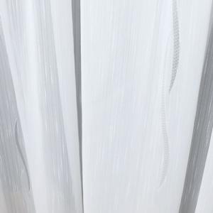 Fehér voila-sable kész függöny fehér ezüst nyírt mintával Krisztina 160x170cm