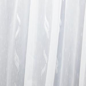Fehér voila-sable kész függöny fehér nyírt kis Hullám mintával Cs.  55x120cm