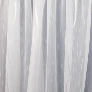 Fehér voila-sable kész függöny fehér nyírt mintával Krisztina 60x150cm bújtatós