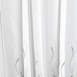Fehér voila vitrage függöny Szürke hímzett 90x80cm