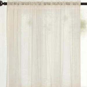 Félorganza vitrage függöny L. ecrü 110x75cm bújtatós