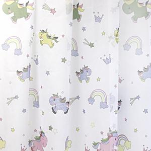 Fényáteresztő gyerek kész függöny Unikornis 175x250cm