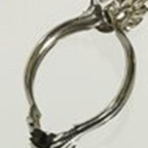 Függöny díszcsipesz ezüst nagy