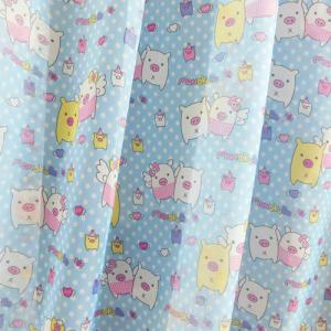 Gyerekmintás fényáteresztő függöny Malackás 160x220cm