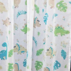 Gyerekmintás voila kész függöny Dinoszaurusz 140x190cm bordűrös