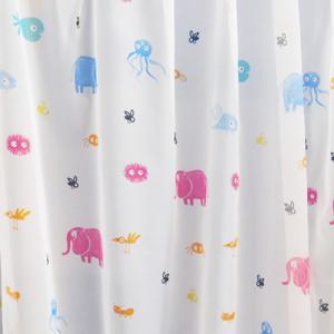 Gyerekmintás voila kész függöny fehér állatkás AM. 100x140cm