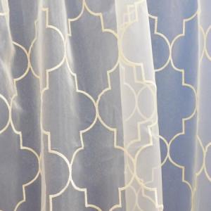 Hímzett organza kész függöny vajszín 175x150cm