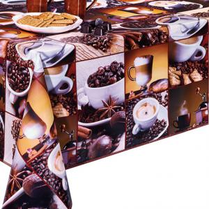 Kávé mintás viaszos vászon 98x140cm