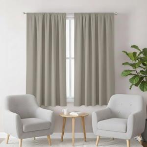 Kész blackout sötétítő függöny szürkésdrapp AG280 140x130cm bújtatós ráncolóval párban