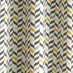 Kész dim out sötétítő függöny Damian sárga antracit fehér 140x130cm