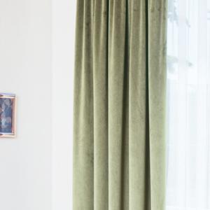 Kész sötétítő függöny 28 világos zöld 160x130cm bársonyos
