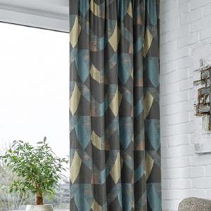 Kész sötétítő függöny Danek antracit arany kék 120x140cm párban