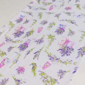 Levendulás pamut asztali futó 32x170cm