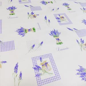 Mintás viaszos levendula m. 100x140cm
