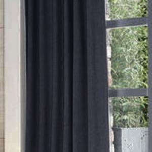 Panama 56 antracit szürke kész sötétítő-dekor függöny 240x140cm