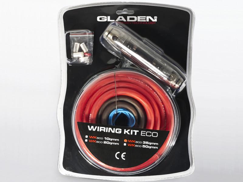 Autóhifi kábel készlet 35 mm2 erősítő bekötéshez Gladen Audio WK 35