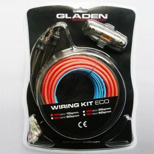 Autóhifi kábel készlet 10 mm2 erősítő bekötéshez Gladen Audio WK 10
