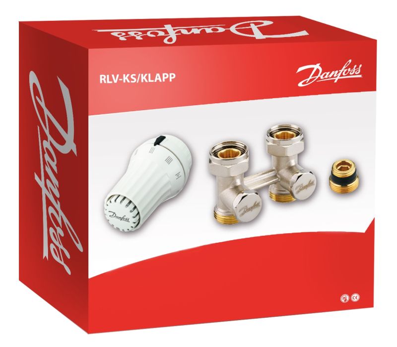 Danfoss radiátorszelep egyenes H-idom szett szelepes radiátorokhoz (013G5141)