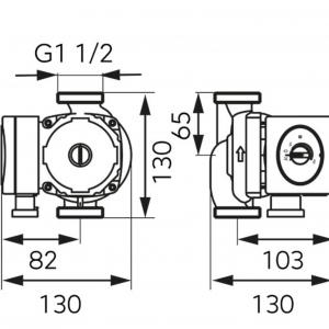 Ferro keringető szivattyú elektronikus GPA II   25-60 130mm