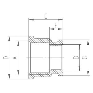 Ferro sárgaréz szűkített karmantyú BB G1/2 G3/8 (M08Z)
