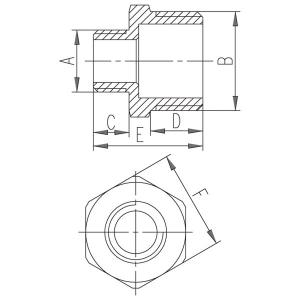 Ferro sárgaréz szűkítő KK 5/4"-1" (N15Z)