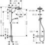 Hansgrohe 27264 400 Crometta 160 1jet Showerpipe termosztátos zuhanycsapteleppel (27264400)