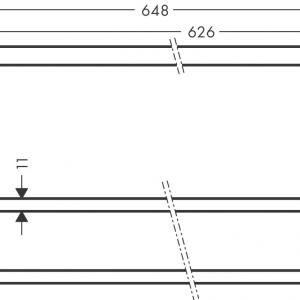 Hansgrohe AddStoris fürdőlepedőtartó dupla sínnel, króm (41743000)