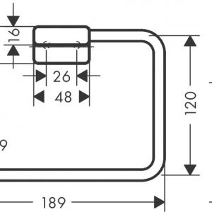 Hansgrohe AddStoris törölköző tartó akasztó, króm (41754000)