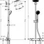 Hansgrohe Croma 160 1jet Showerpipe zuhanyszett (27135000)