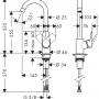Hansgrohe Logis M31 egykaros mosogató csaptelep, króm (71835000)