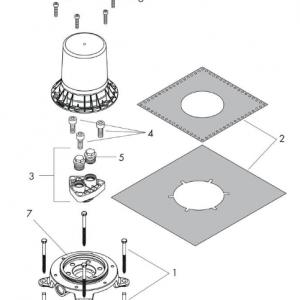 Hansgrohe Szigetelőgallér szabadonálló kádcsaptelep alaptesthez 96441000