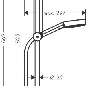 Hansgrohe zuhanyszett Pulsify Select S 105 3jet 65cm (24160000)