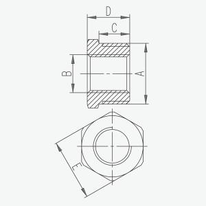 Sárgaréz KB szűkítő G1 1/4 G1 (R05Z)