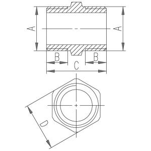 Sárgaréz közcsavar G3/4 (N04Z)