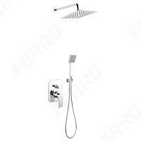 Ferro algeo square zuhanyrendszer falsík alatti (BAQ7P-SET1-S)