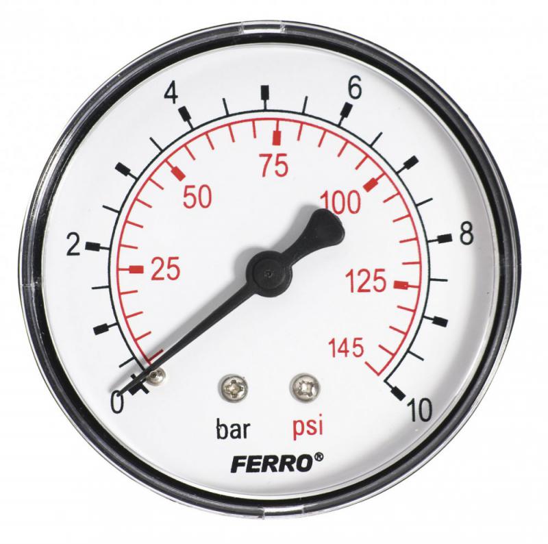 Ferro nyomásmérő hátsó csatlakozású 10 bar (M6310A) manométer