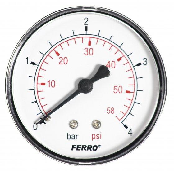 Ferro nyomásmérő hátsó csatlakozású 4 bar (M6304A) manométer