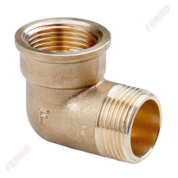 Ferro sárgaréz könyök, KB G1/2 (K12Z)