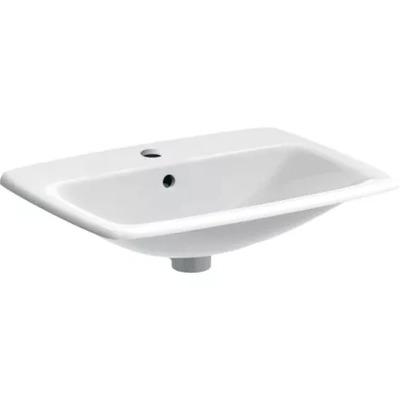 Geberit Selnova Square beépíthető mosdó 60x45 cm túlfolyóval, fehér (500.307.01.7)