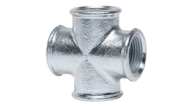 Gebo horganyzott T-idom kereszt 1" (180-6V)