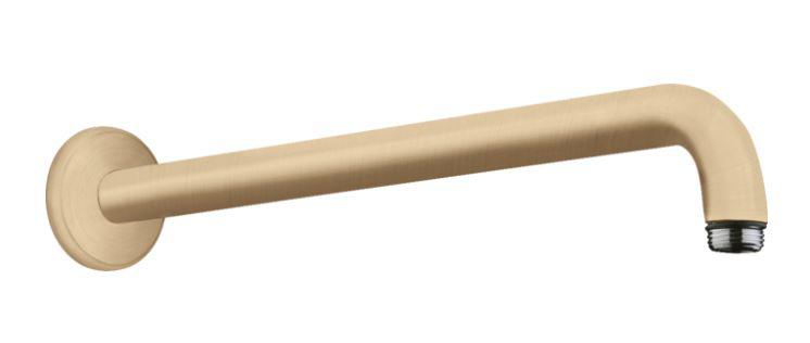Hansgrohe szálcsiszolt bronz fejzuhanykar 39cm kerek takarórózsával (27413140)