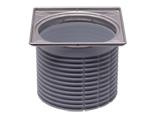 HL3210 rácstartó D110, 121x121mm KLICK-KLACK rendszerű nemesacél rácstartó kerettel (V4A)