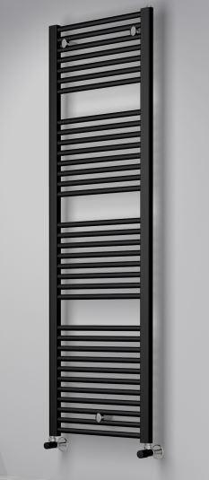 Irsap Ares 600 x 1500 fekete törölközőszárítós radiátor egyenes kivitelben (ARES600*1500F)