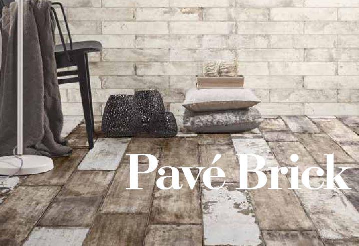 Sichenia Pave' Brick SBIANCATO padlólap 41x8 cm (0180271)
