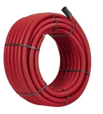 Tehno védő gégecső korrugált 63mm 450N/M ELCOR piros (50m/Tekercs)