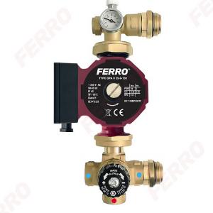 Ferro 25-60/130 keringetőszivattyú szabályzó szett padlófűtésre 1″, Kv 3,0 m3/h