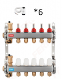 Ferro 6 körös osztó gyűjtő Danfoss TWA motorral (SN-RZPU06S+088h3142)